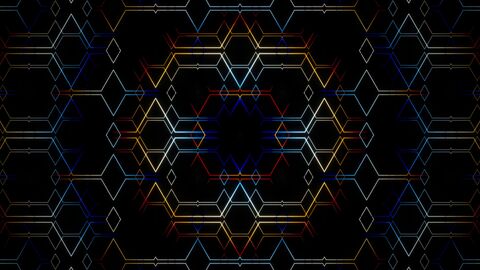 Silver Metallic Hexagon Fractal Background