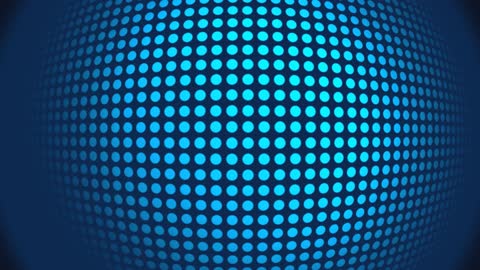 Spinning Digital Blue Dotted Sphere