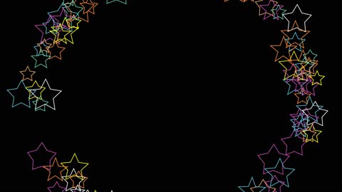 Swirling Meteor Stars Glowing Outline