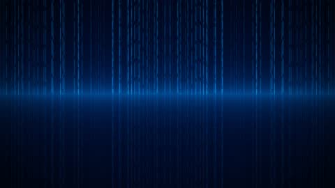 Symmetric Azure Binary Rain Reflection