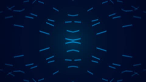 Symmetric Azure Binary Wavefront Horizontal