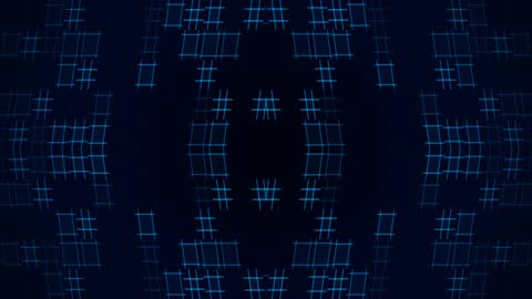 Symmetric Azure Pure Cube Matrix