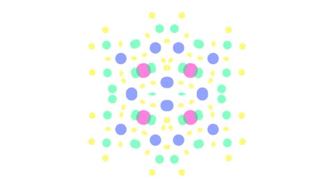 Vibrant Geometric Rainbow Powder Fractal