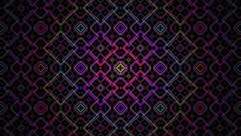 Vibrant Neon Diamond Fractal Abstract
