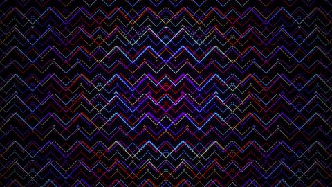 Vibrant Neon Electric Zig Zag