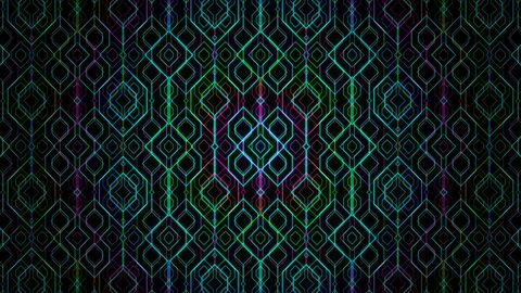 Vibrant Neon Vector Arrow Fractal