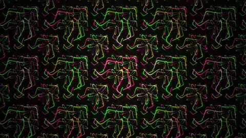 Vibrant Pop Neon Flower Fractal
