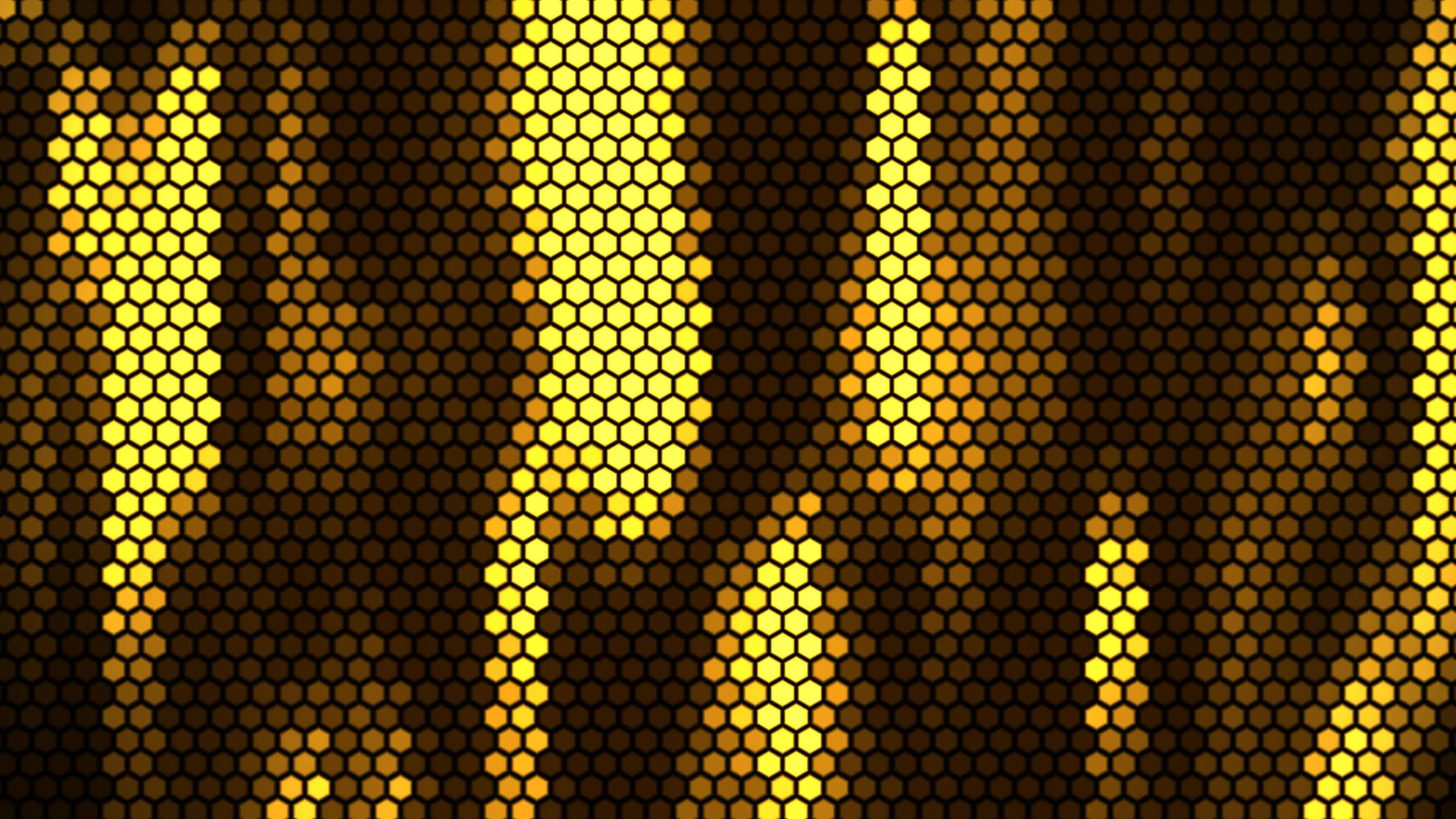 Viscous Liquid Gold Hex Grid